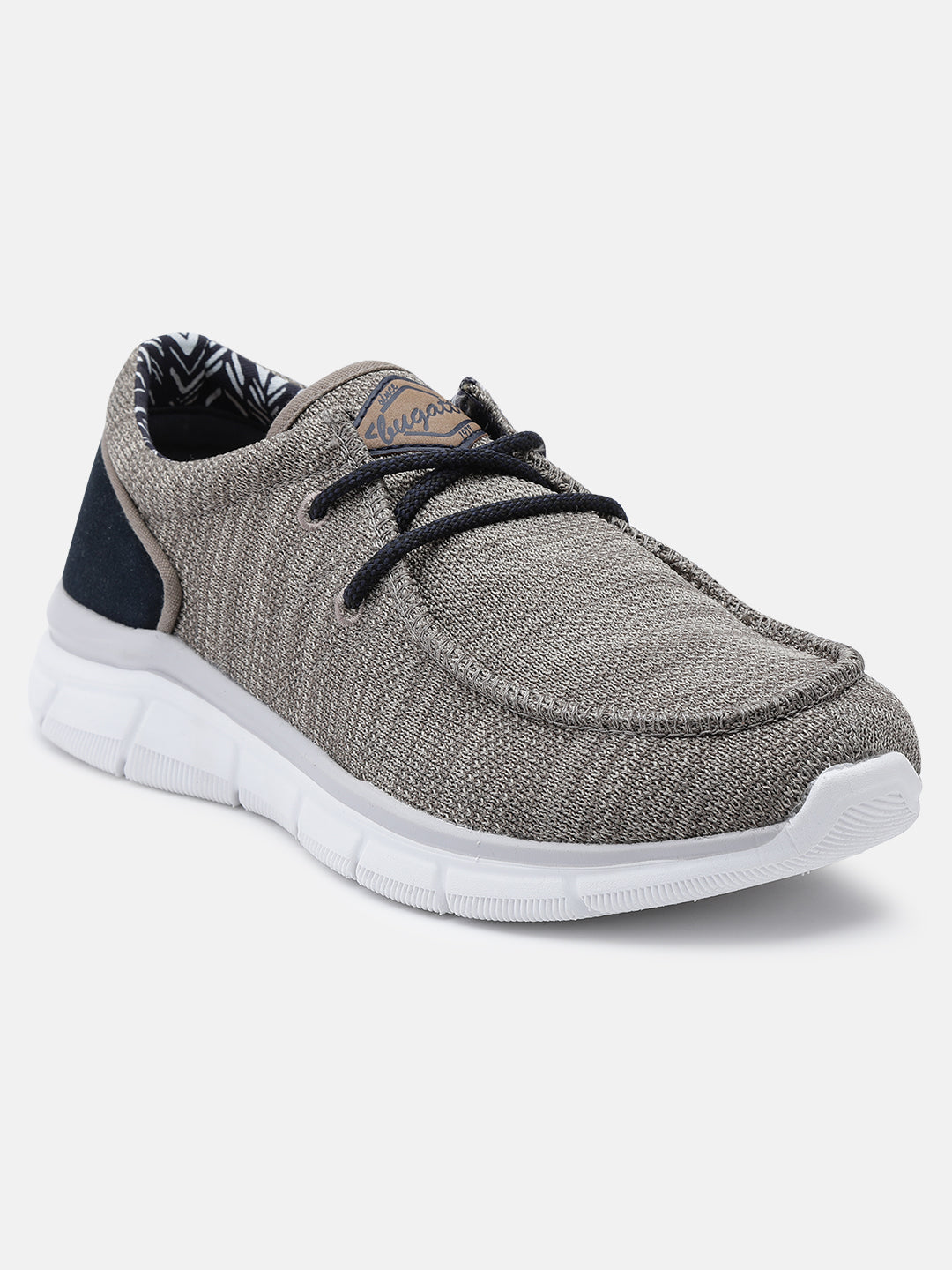 A beige Men's bugatti Sneakers featuring a round plain toe, zero heels heel. Made from textile with a durable eva outsole, this laces design offers both style and comfort.