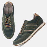 Bugatti Ivar Dark Green Premium Leather Comfort Sneakers