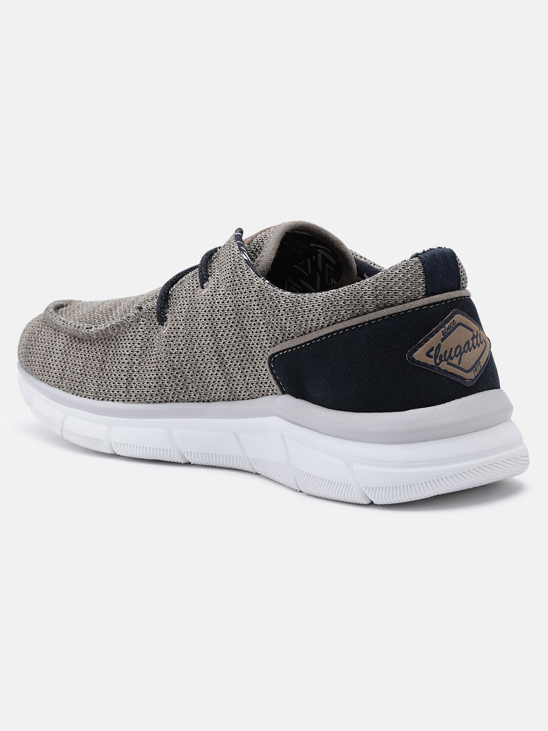 A beige Men's bugatti Sneakers featuring a round plain toe, zero heels heel. Made from textile with a durable eva outsole, this laces design offers both style and comfort.