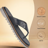 Men's Bugatti thong blue leather shoes with a round toe , a eva outsole.