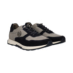 bugatti Kensingtone sneakers in dark blue leather and gray mesh, with a comfortable sole.
