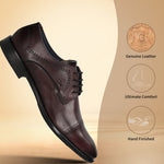 A grey Men's bugatti Derby featuring a round toe cap toe, stacked heel. Made from premium genuine leather with a durable leather outsole, this laces design offers both style and comfort.