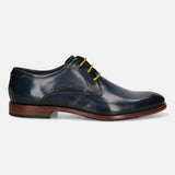 Bugatti Mansueto Flex Light Blue Premium Leather Comfort Derby Formal Shoes