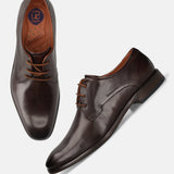 Bugatti Mansueto Flex Dark Brown Premium Leather Comfort Derby Formal Shoes