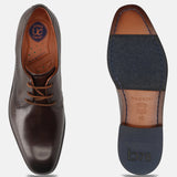 Bugatti Mansueto Flex Dark Brown Premium Leather Comfort Derby Formal Shoes