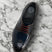 A blue Men's bugatti Derby featuring a round toe wing tip, stacked heel. Made from premium genuine leather with a durable leather outsole, this laces design offers both style and comfort.