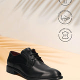 Bugatti Livorno Flex Evo Black Premium Leather Comfort Derby Formal Shoes