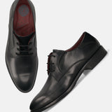 Bugatti Livorno Flex Evo Black Premium Leather Comfort Derby Formal Shoes