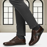 Bugatti Thorello Dark Brown Premium Leather Comfort Sneakers