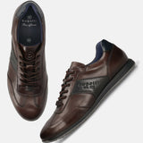 Bugatti Thorello Dark Brown Premium Leather Comfort Sneakers