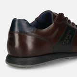 Bugatti Thorello Dark Brown Premium Leather Comfort Sneakers