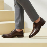 bugatti Rico Flex dark brown  Premium Leather Comfort Derby Formal shoes