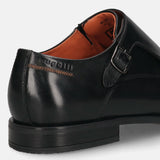 Bugatti Gapo Black Premium Leather Comfort Monk Strap Slip-On Formal