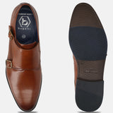 Bugatti Gapo Cognac Premium Leather Comfort Monk Strap Slip-On Formal