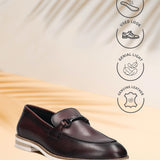 bugatti Kadmos Bordo  Premium Leather Comfort Slip-Ons Formal