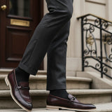 bugatti Kadmos Bordo  Premium Leather Comfort Slip-Ons Formal