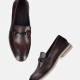 bugatti Kadmos Bordo  Premium Leather Comfort Slip-Ons Formal
