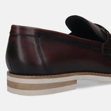 bugatti Kadmos Bordo  Premium Leather Comfort Slip-Ons Formal