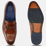 Bugatti Rico Cognac Premium Leather Comfort Slip-On Formal
