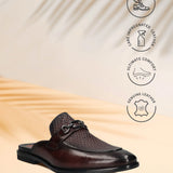 Bugatti Rico Bordo Premium Leather Comfort Mules Slip-On Formal