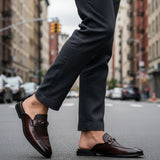 Bugatti Rico Bordo Premium Leather Comfort Mules Slip-On Formal
