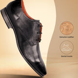 Bugatti Margo black leather derby shoes featuring a comfort insole and lace-up closure.