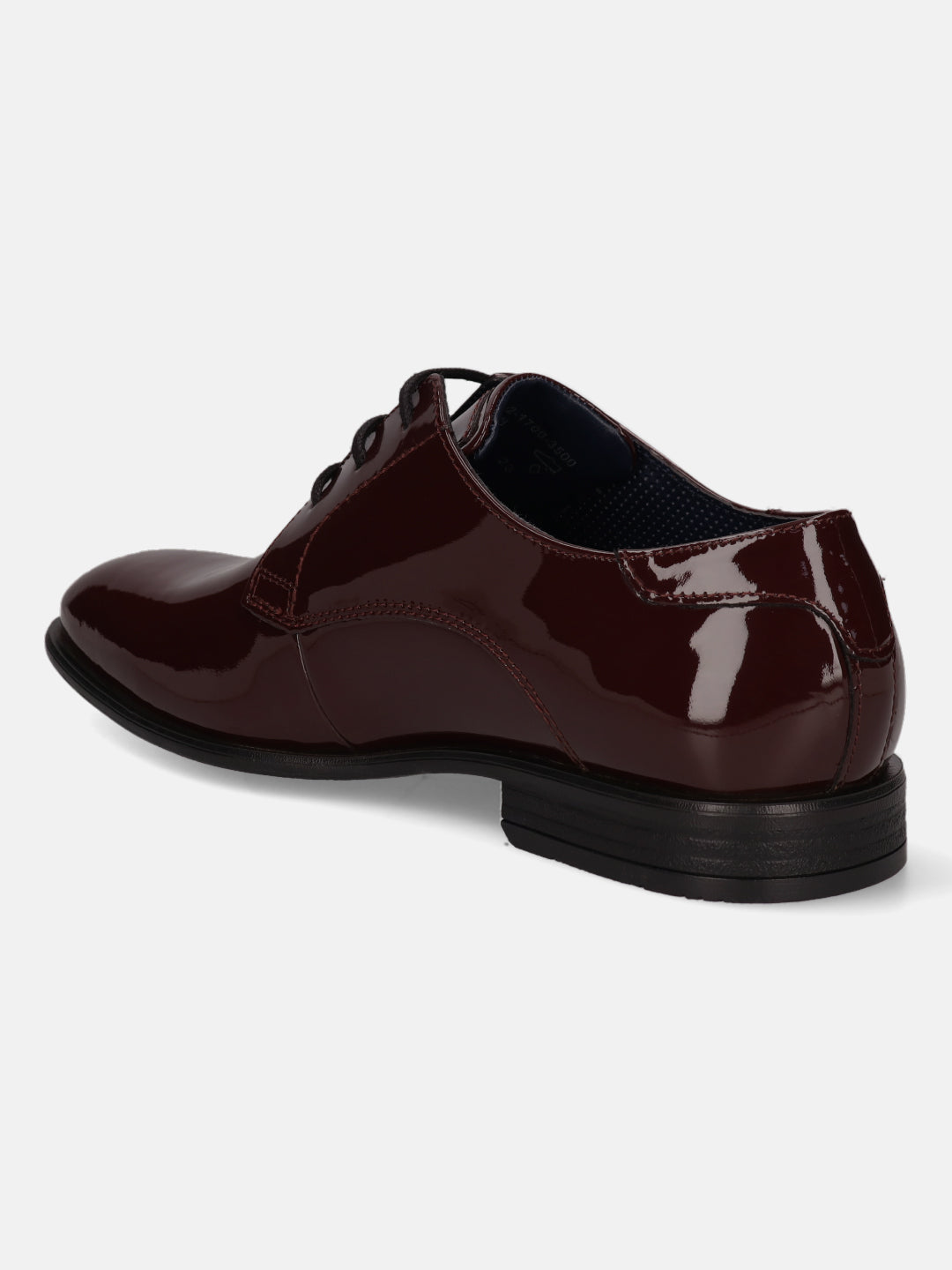 Bordeaux formal derby shoes in premium leather by bugatti with a glossy, polished finish.