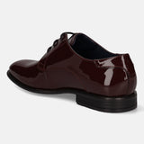 Bordeaux formal derby shoes in premium leather by bugatti with a glossy, polished finish.