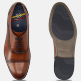 Bugatti Sula Cognac Premium Leather Comfort Oxford Formal Shoes
