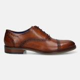 Bugatti Sula Cognac Premium Leather Comfort Oxford Formal Shoes
