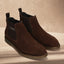 A brown Men's bugatti Chelsea Boots featuring a round toe plain toe, moulded  heel, and a wide fit. Made from premium genuine leather with a durable tr outsole, this elastic design offers both style and comfort.