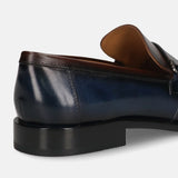 Bugatti Mansueto Flex Revo Blue Premium Leather Comfort Slip-On Formal