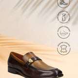 Bugatti Mansueto Flex Revo Brown Premium Leather Comfort Slip-On Formal