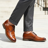 bugatti Laci Light cognac  Premium Leather Comfort Derby Formal shoes