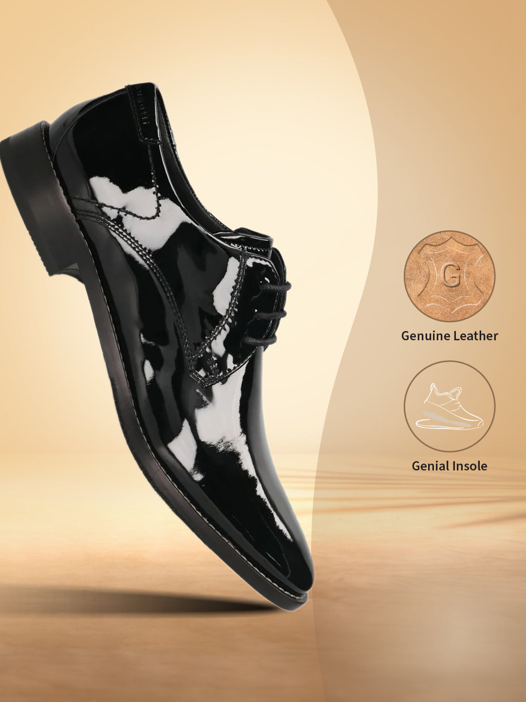 A black Men's bugatti Derby featuring a pointed toe plain toe, stacked heel. Made from premium genuine leather with a durable leather outsole, this laces design offers both style and comfort.