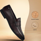 bugatti Tryst bordo  Premium Leather Comfort Penny Loafers