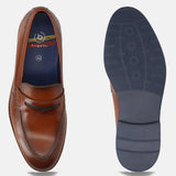 Bugatti Sula Revo Light Cognac Premium Leather Comfort Slip-On Formal