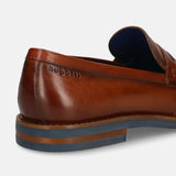 Bugatti Sula Revo Light Cognac Premium Leather Comfort Slip-On Formal