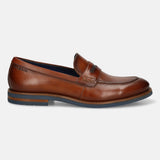 Bugatti Sula Revo Light Cognac Premium Leather Comfort Slip-On Formal