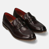 Bugatti Sula Revo Light Dark Brown Premium Leather Comfort Slip-On Formal