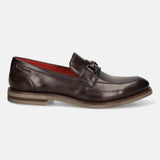 Bugatti Sula Revo Light Dark Brown Premium Leather Comfort Slip-On Formal