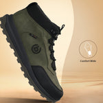 A green Men's bugatti Outdoor Sneakers featuring a round toe plain toe, zero heels heel. Made from synthetic with a durable tpr outsole, this laces design offers both style and comfort.