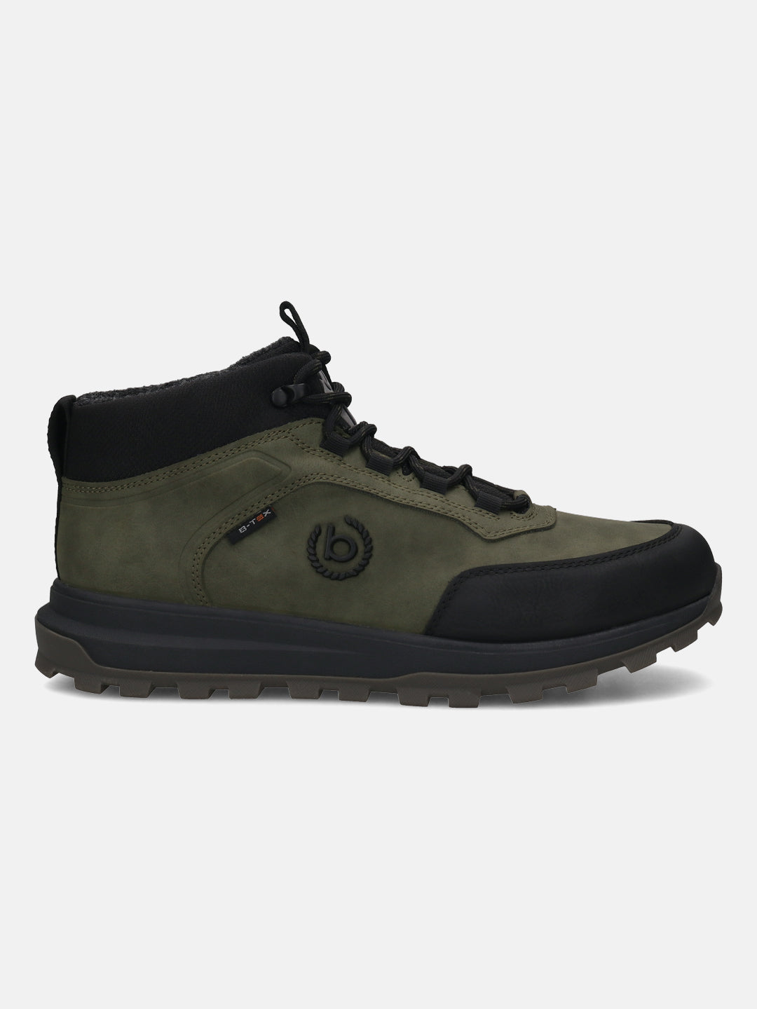 A green Men's bugatti Outdoor Sneakers featuring a round toe plain toe, zero heels heel. Made from synthetic with a durable tpr outsole, this laces design offers both style and comfort.