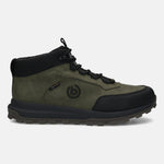 A green Men's bugatti Outdoor Sneakers featuring a round toe plain toe, zero heels heel. Made from synthetic with a durable tpr outsole, this laces design offers both style and comfort.