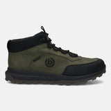 A green Men's bugatti Outdoor Sneakers featuring a round toe plain toe, zero heels heel. Made from synthetic with a durable tpr outsole, this laces design offers both style and comfort.