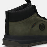 A green Men's bugatti Outdoor Sneakers featuring a round toe plain toe, zero heels heel. Made from synthetic with a durable tpr outsole, this laces design offers both style and comfort.