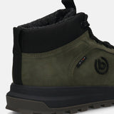 A green Men's bugatti Outdoor Sneakers featuring a round toe plain toe, zero heels heel. Made from synthetic with a durable tpr outsole, this laces design offers both style and comfort.