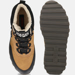 Cognac comfort sneakers by bugatti, with black laces and padded fleece lining.