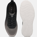 Bugatti Astra dark gray comfort athleisure sneakers, showing upper and sole, with black accents and lace-up closure.
