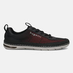 bugatti Glenans Comfort Sneakers in black with a red accent, featuring a lace-up closure and a lightweight sole.